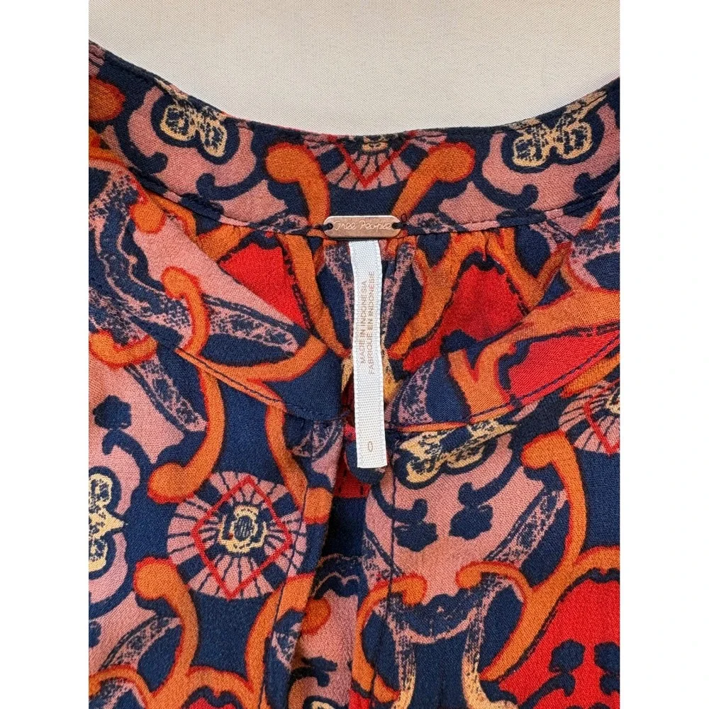 Free People Get Together Size 0 High Neck Button Front Sleeveless Dress/Tunic
